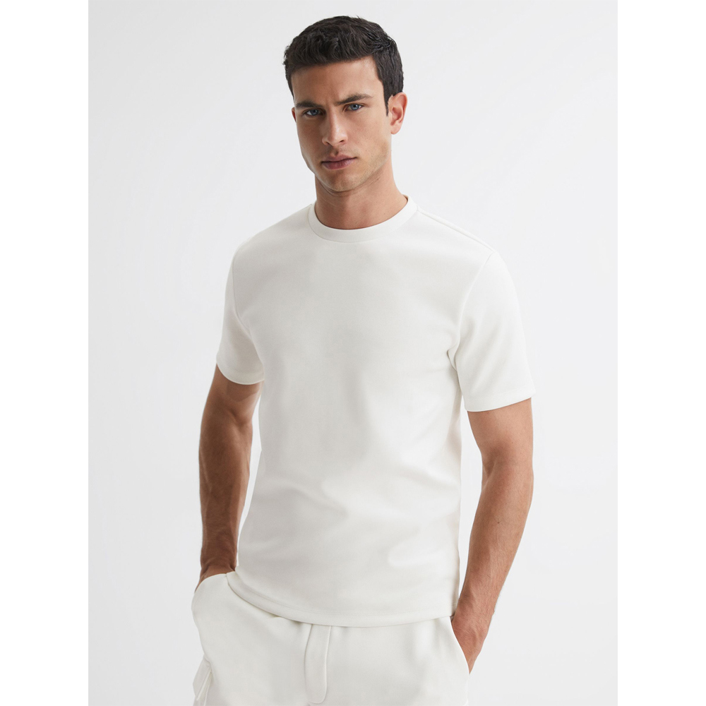 REISS BRADLEY Interlock Jersey Crew Neck T Shirt